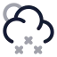 Suncloudlittlesnow icon with twotone rounded style