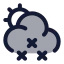Suncloudlittlesnow icon with duotone standard style