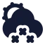 Suncloudlittlesnow icon with solid rounded style