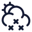 Suncloudlittlesnow icon with stroke standard style