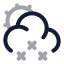 Suncloudlittlesnow icon with twotone rounded style