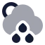 Suncloudmidrain icon with bulk rounded style