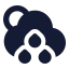 Suncloudmidrain icon with solid standard style