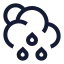 Suncloudmidrain icon with stroke sharp style