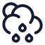 Suncloudmidrain icon with stroke standard style