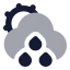 Suncloudmidrain icon with bulk rounded style