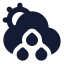 Suncloudmidrain icon with solid standard style