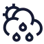 Suncloudmidrain icon with stroke sharp style