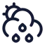 Suncloudmidrain icon with stroke standard style
