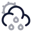 Suncloudmidrain icon with twotone rounded style
