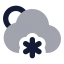 Suncloudmidsnow icon with bulk rounded style
