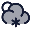 Suncloudmidsnow icon with duotone rounded style
