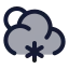 Suncloudmidsnow icon with duotone standard style