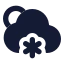 Suncloudmidsnow icon with solid rounded style