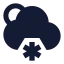 Suncloudmidsnow icon with solid sharp style
