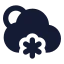 Suncloudmidsnow icon with solid standard style