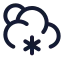 Suncloudmidsnow icon with stroke rounded style