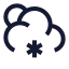 Suncloudmidsnow icon with stroke sharp style
