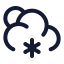Suncloudmidsnow icon with stroke standard style