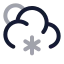 Suncloudmidsnow icon with twotone rounded style