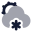 Suncloudmidsnow icon with bulk rounded style