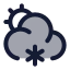 Suncloudmidsnow icon with duotone standard style