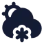 Suncloudmidsnow icon with solid standard style