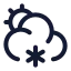 Suncloudmidsnow icon with stroke standard style