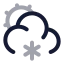 Suncloudmidsnow icon with twotone rounded style