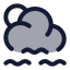 Suncloudslowwind icon with duotone standard style