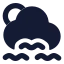 Suncloudslowwind icon with solid rounded style