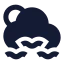Suncloudslowwind icon with solid sharp style