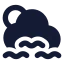 Suncloudslowwind icon with solid standard style