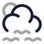 Suncloudslowwind icon with twotone rounded style