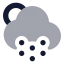 Suncloudsnow icon with bulk rounded style