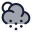 Suncloudsnow icon with duotone rounded style
