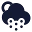 Suncloudsnow icon with solid rounded style