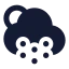 Suncloudsnow icon with solid sharp style
