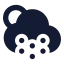 Suncloudsnow icon with solid standard style