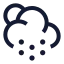 Suncloudsnow icon with stroke sharp style