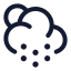 Suncloudsnow icon with stroke standard style