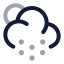 Suncloudsnow icon with twotone rounded style