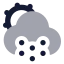 Suncloudsnow icon with bulk rounded style