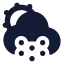 Suncloudsnow icon with solid standard style
