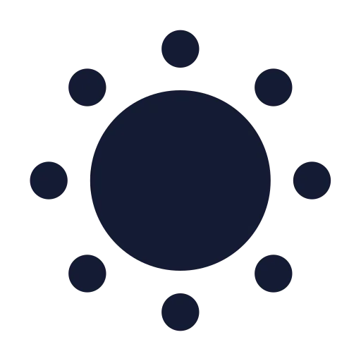 Sun Dim Icon in Solid Rounded style
