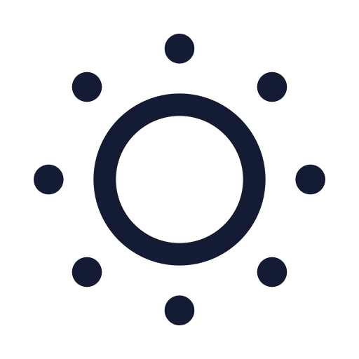 Sun Dim Icon in Stroke Sharp style