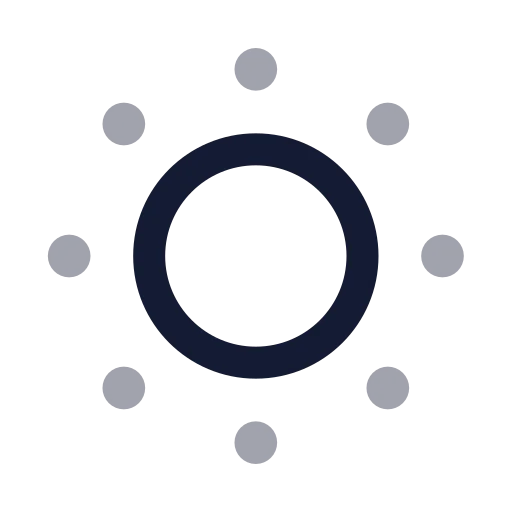 Sun Dim Icon in Twotone Rounded style
