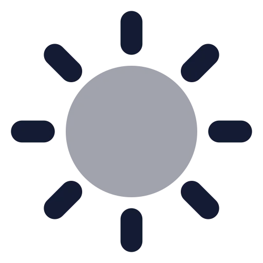Sun Medium Icon in Bulk Rounded style
