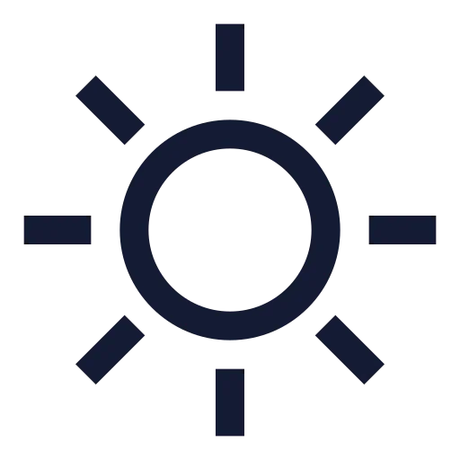 Sun Medium Icon in Stroke Sharp style