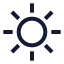 Sunmedium icon with stroke sharp style